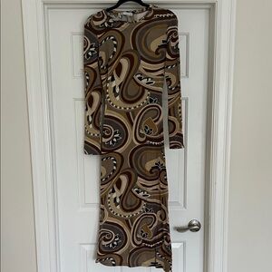 Zara groovy Long-Sleeve Maxi bodycon dress